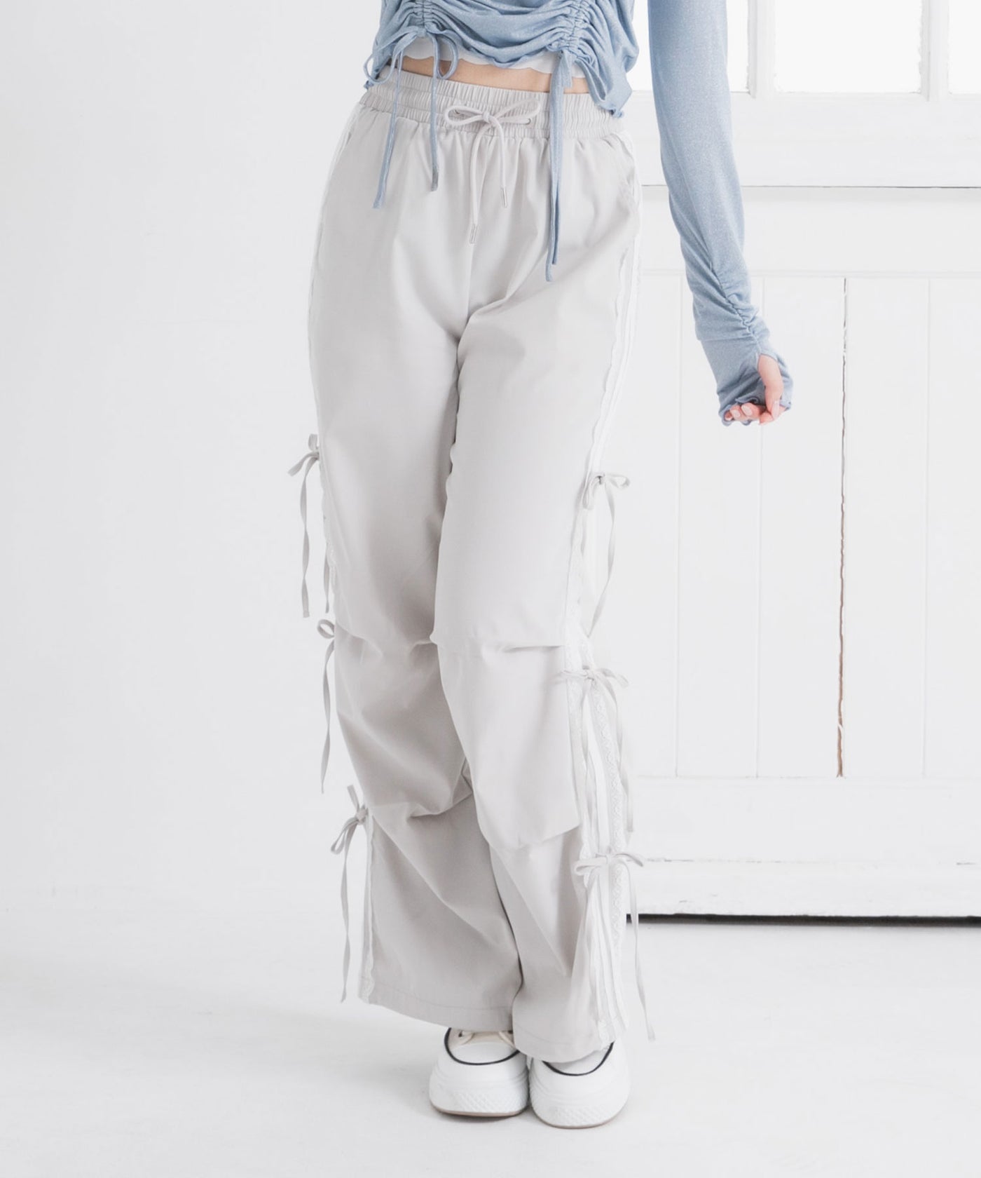 POPPY レースカーゴパンツ サイドレースラインカーゴパンツ – レディースファッション通販