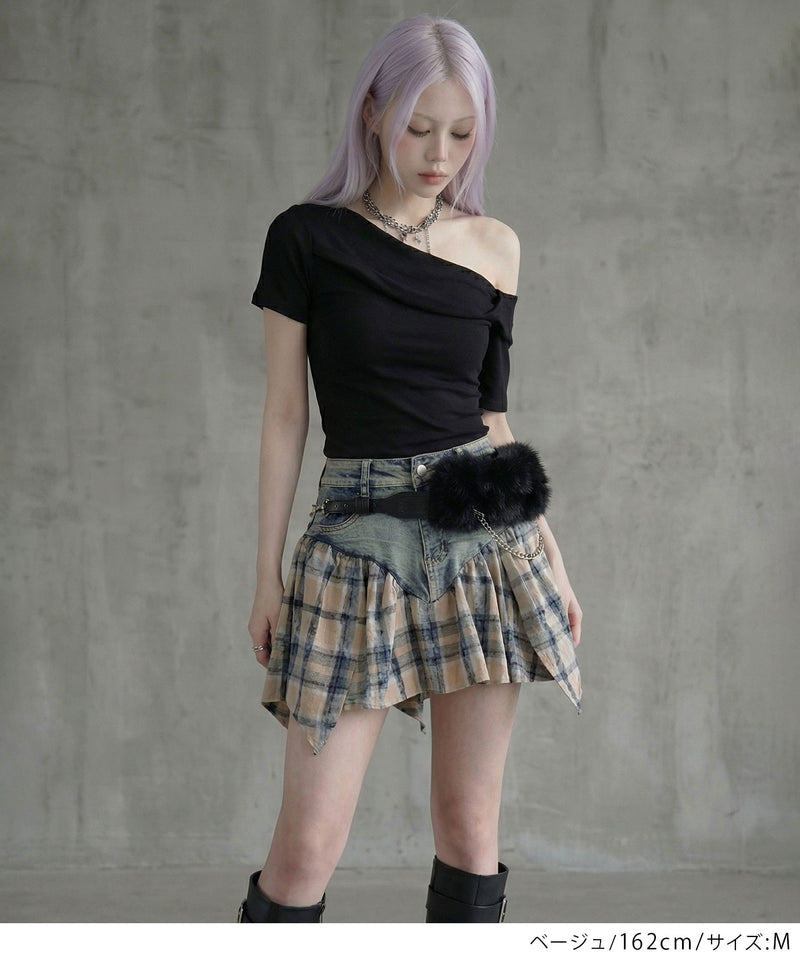 Swagger チェック柄 デニム 30 チェック柄デニムスカパン – レディースファッション通販の夢展望【公式】