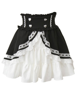 カシュクールフリルはしごレーススカート