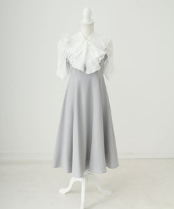 選べるデザインヨークフリルボウタイワンピース