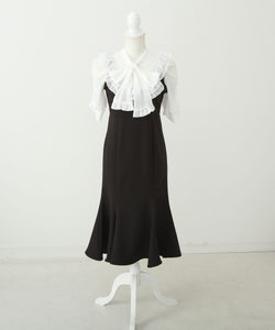 選べるデザインヨークフリルボウタイワンピース