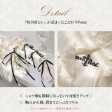 レースアップリボンサブカルフルフリシャツブラウス