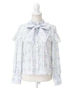 トワルドジュイボウタイフリルリボンブラウス