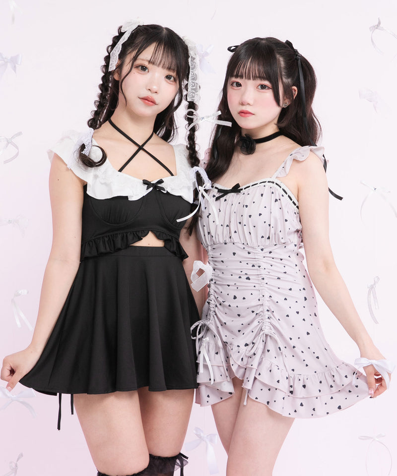 【予約　5/30発送】〈早割 5/27 10：59まで〉ロマンティックレースフリルマルチウェイ水着