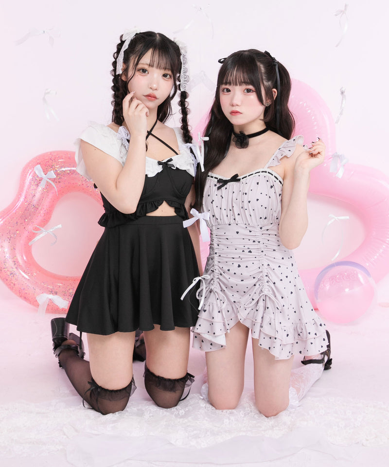 【予約　5/30発送】〈早割 5/27 10：59まで〉ロマンティックレースフリルマルチウェイ水着
