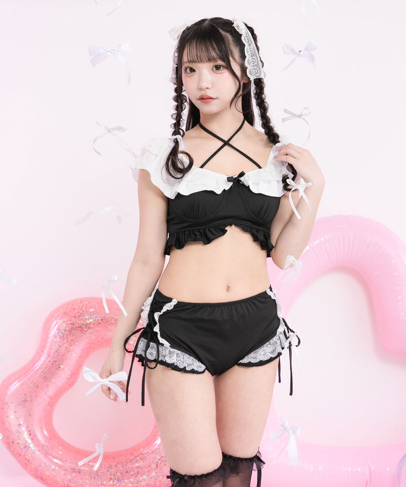 【予約　5/30発送】〈早割 5/27 10：59まで〉ロマンティックレースフリルマルチウェイ水着