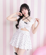 【予約　5/30発送】〈早割 5/27 10：59まで〉ロマンティックレースフリルマルチウェイ水着