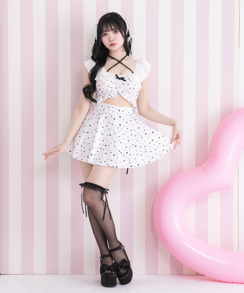 【予約　5/30発送】〈早割 5/27 10：59まで〉ロマンティックレースフリルマルチウェイ水着