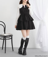 レースアップティアードキャミワンピース【大きいサイズ有り】