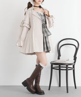 レースアップティアードキャミワンピース【大きいサイズ有り】