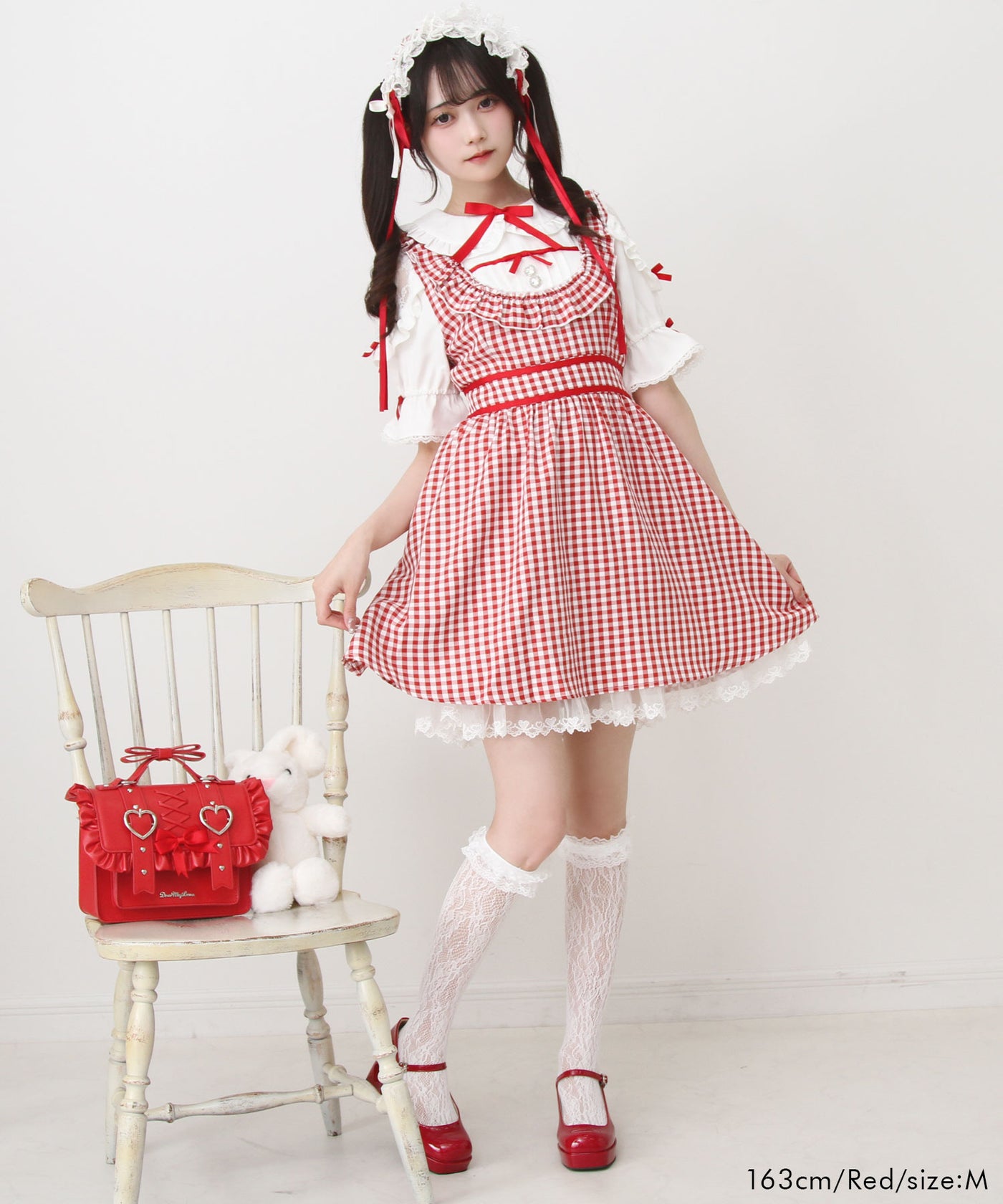 お茶会メイドヨークフリルリボンワンピース – レディースファッション