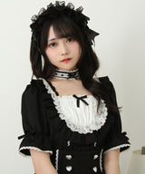 チョーカーメイドフリルヨークトップス