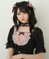 チョーカーメイドフリルヨークトップス