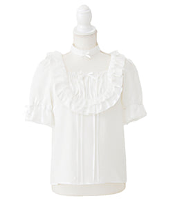 チョーカーメイドフリルヨークトップス