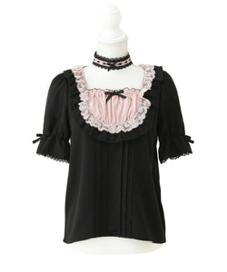 チョーカーメイドフリルヨークトップス