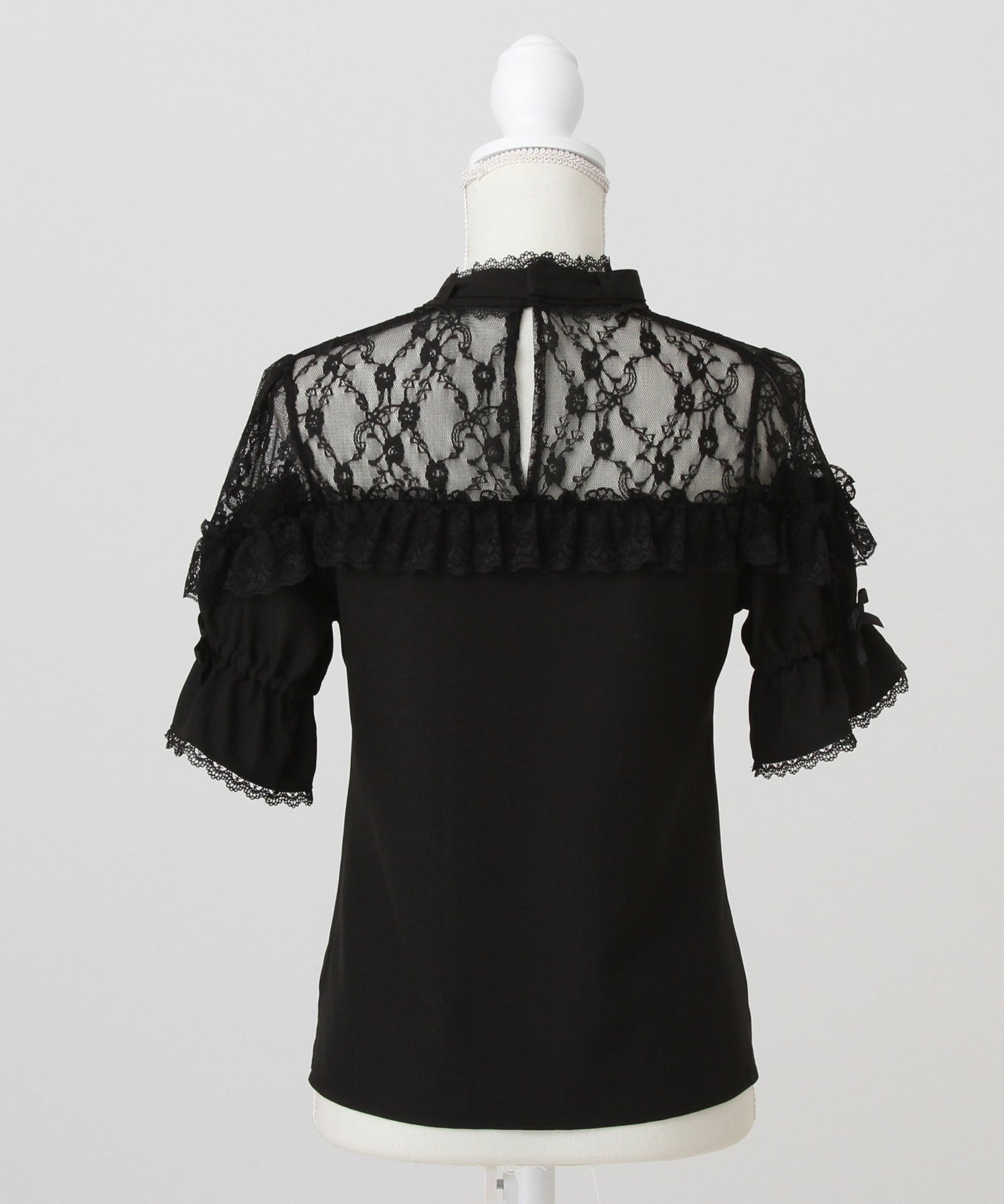 ゆめ ハートビジューリボンオフショル風レースブラウス – レディース