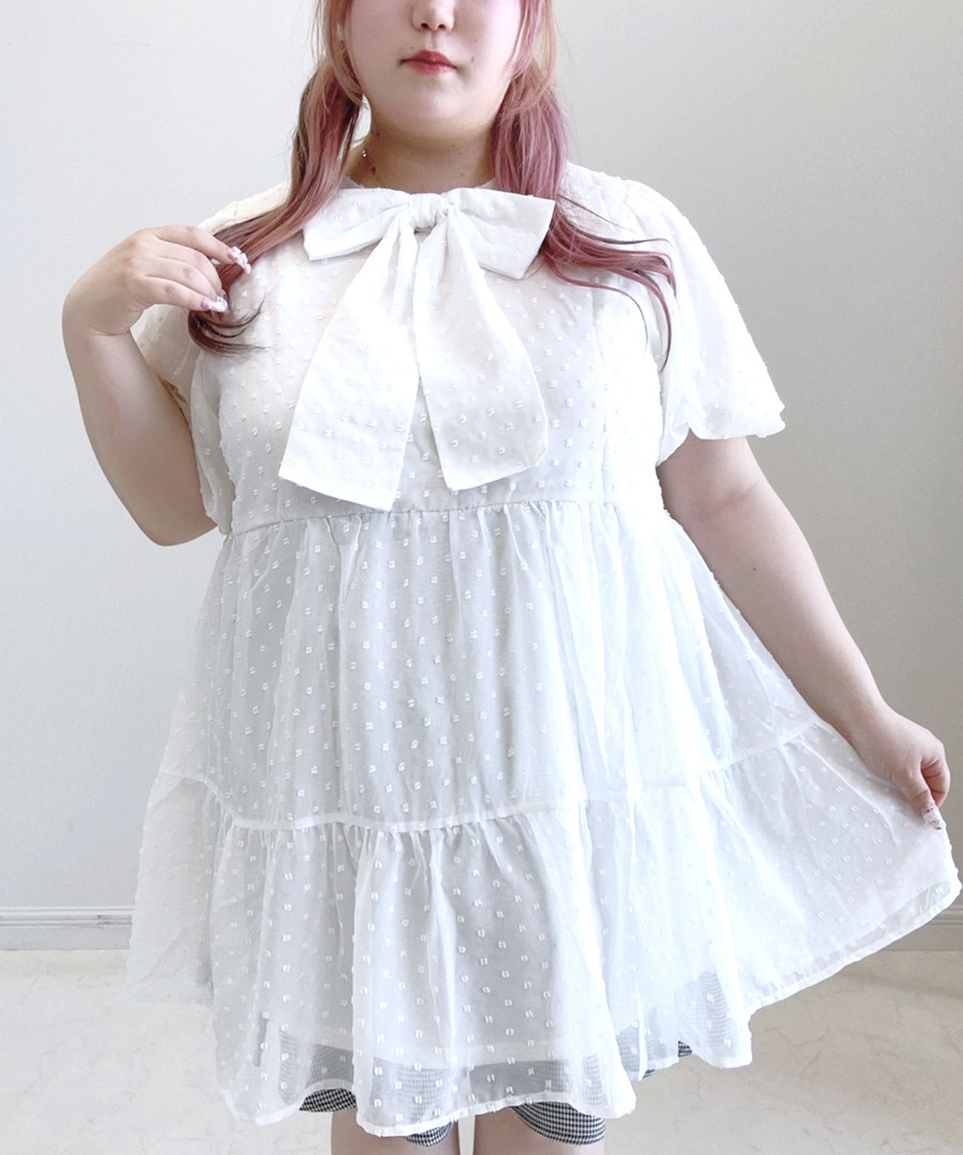 美品☆レストローズのレースのティアードが美しいチュニック