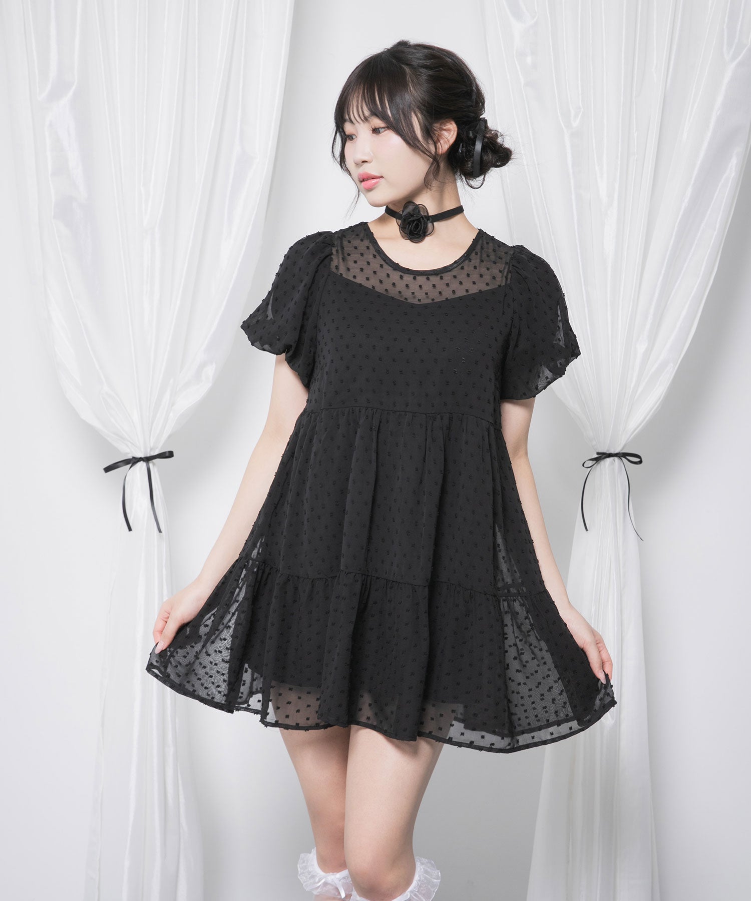 美品★レストローズのレースのティアードが美しいチュニック 美品☆レストローズのレースのティアードが美しいチュニック 【公式通販】