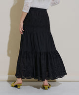 コットンレース刺繍スカート