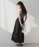 コットンレース刺繍スカート