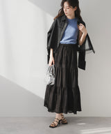 コットンレース刺繍スカート