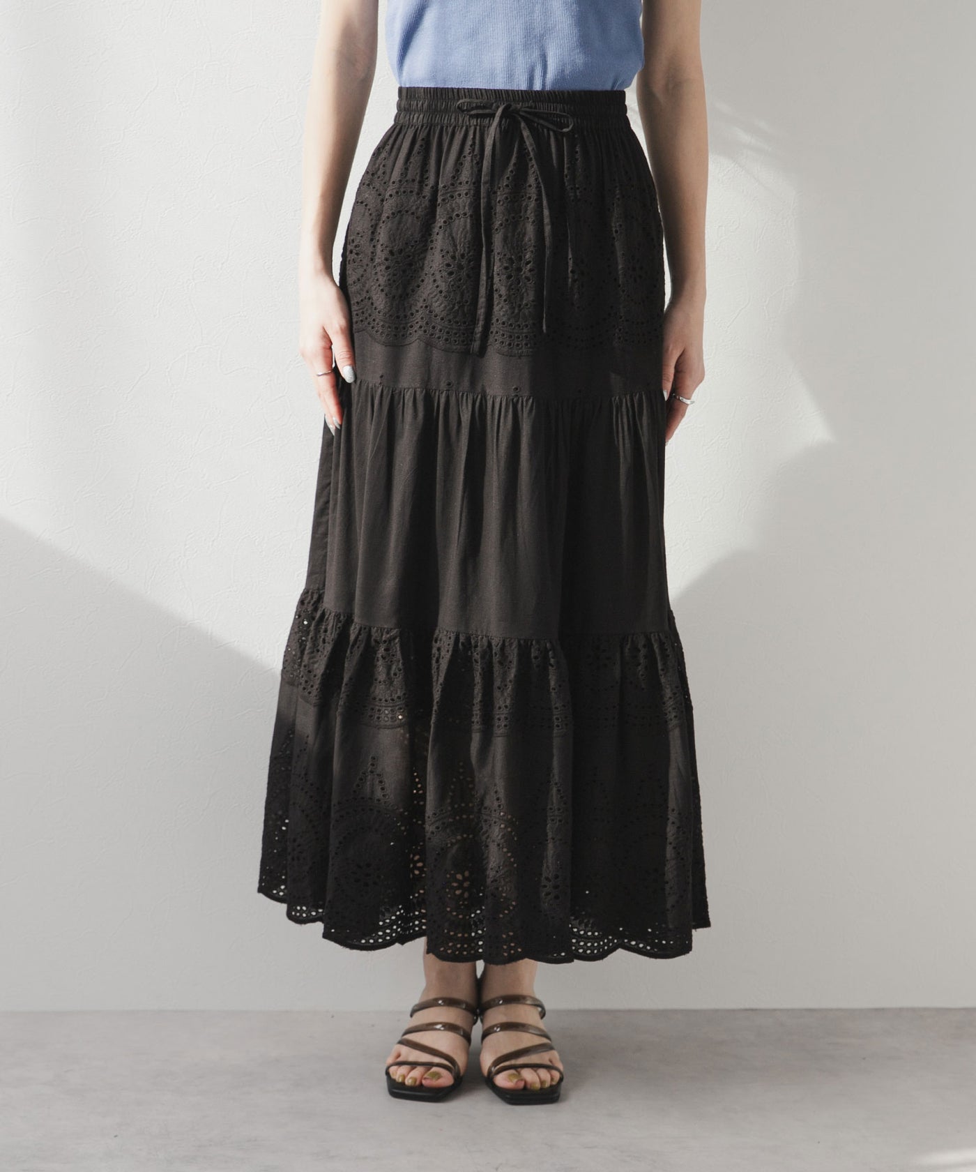 2buy10%OFF対象】コットンレース刺繍スカート – レディース