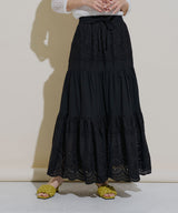 コットンレース刺繍スカート