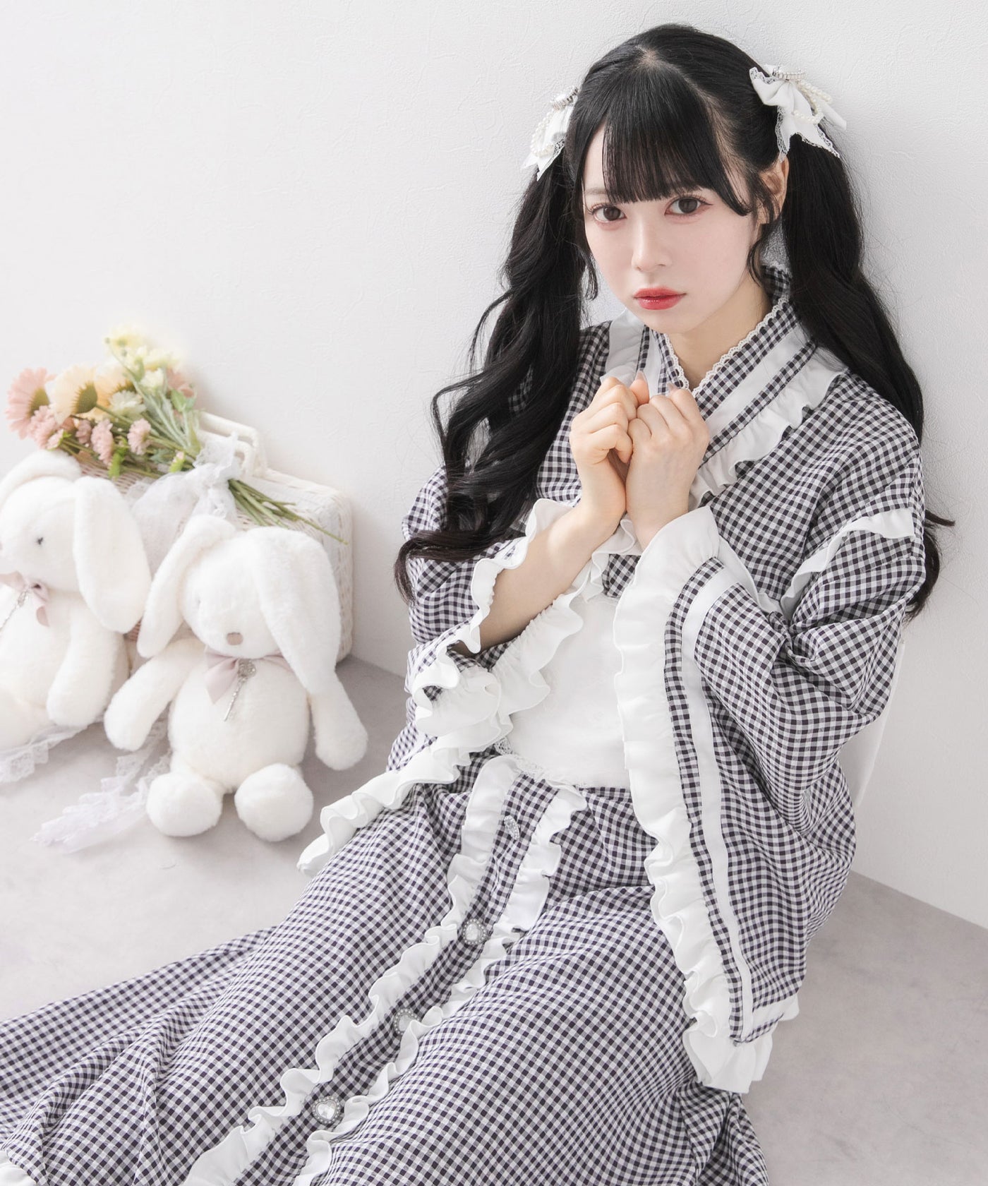 Dear my love Rose ダブルリボンフリルティアード浴衣　Mサイズ ダブルリボンフリルティアード浴衣 – レディースファッション