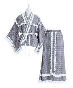 フリルリボンティアード浴衣