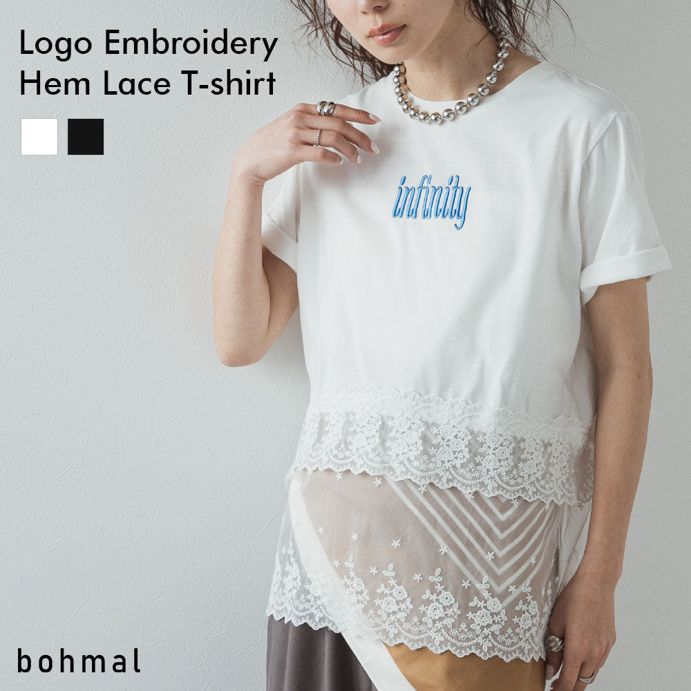 Christine様専用 miumiu Tシャツ ロゴプリント レース襟付き S miu