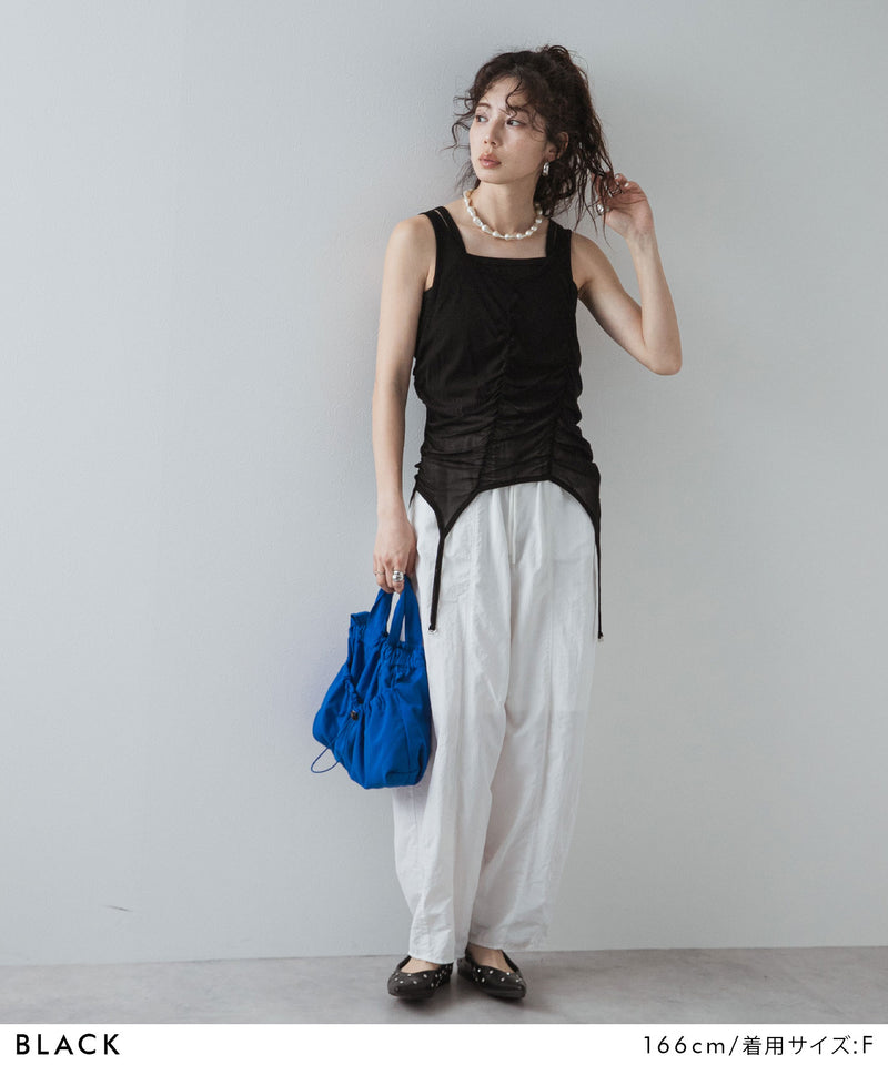 レイヤードシャーリングデザインタンクset