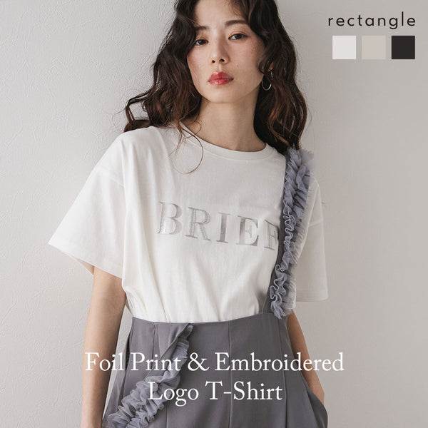 プリント刺繍ロゴTシャツ