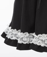 チェーンレースアップクモレースフリルスカート