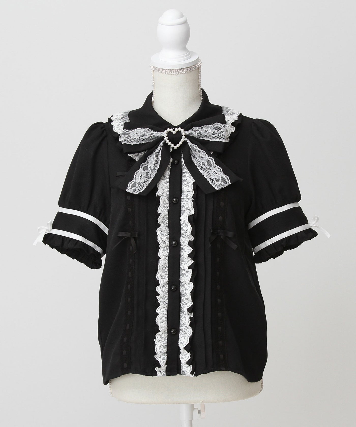 はしごレースリボンフリルブラウス – レディースファッション