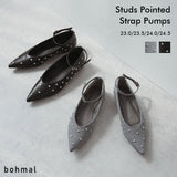 【最上もが着用】スタッズポインテッドストラップパンプス