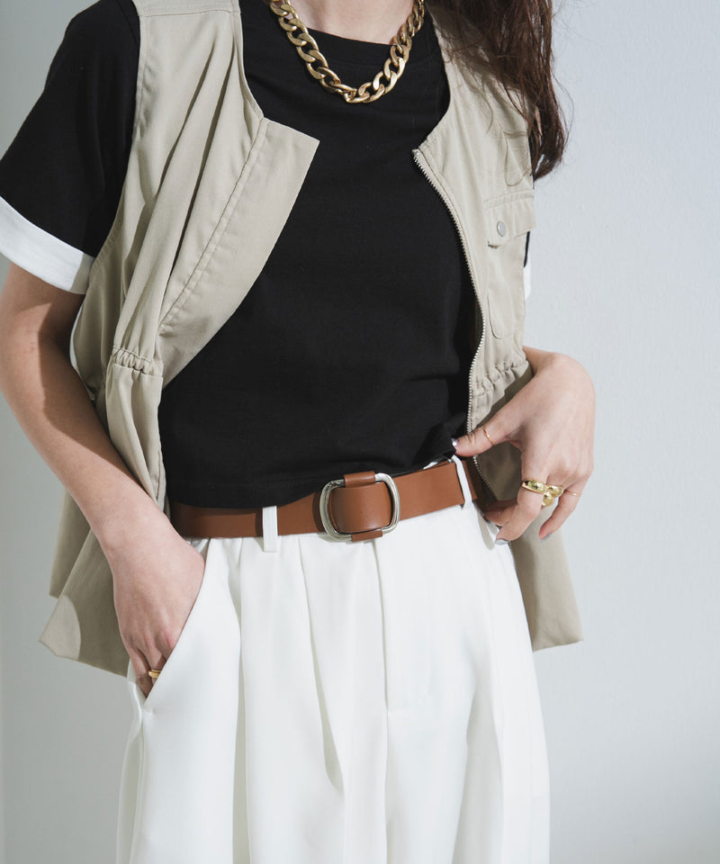 ノンホールレザーベルト