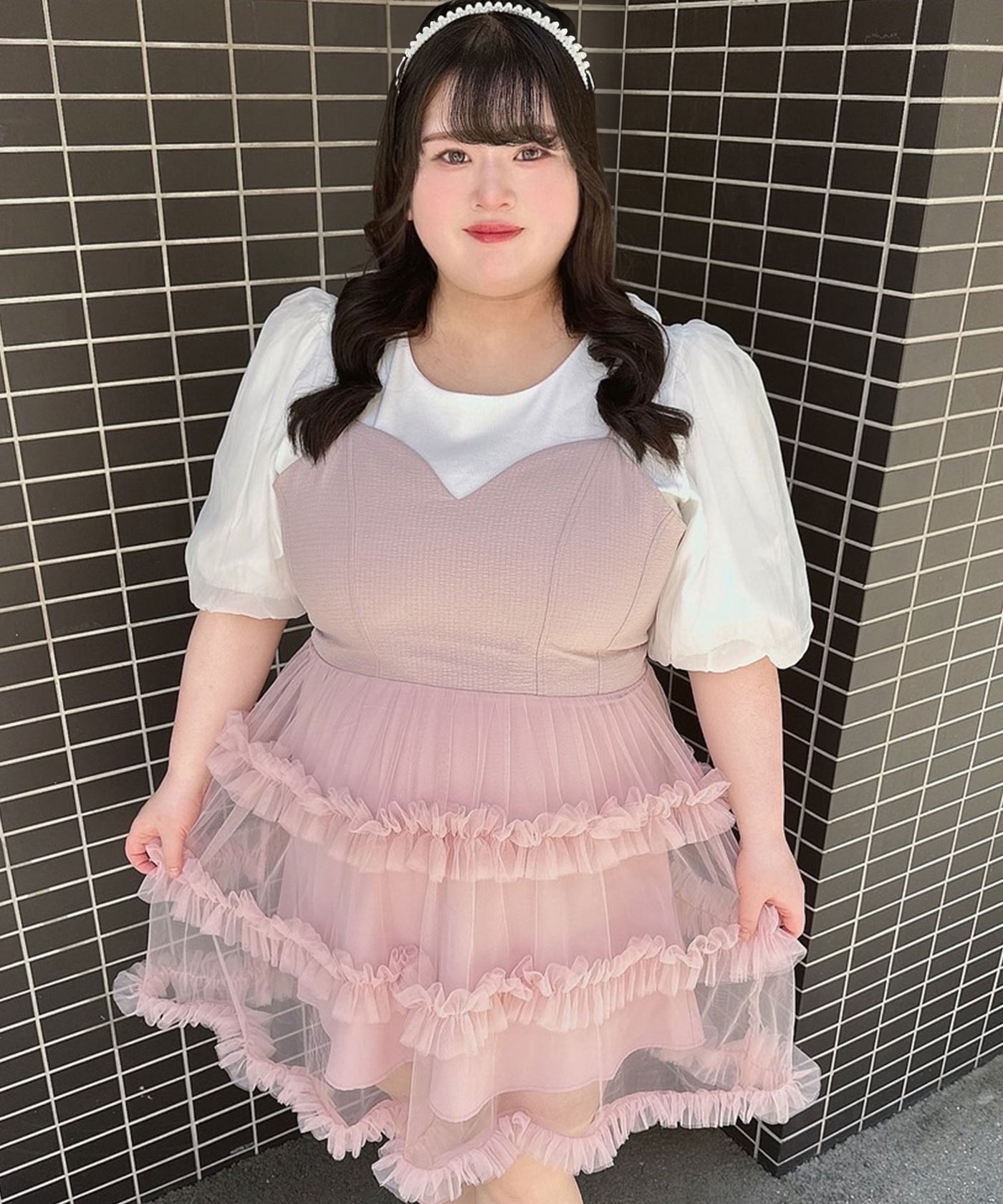 美品　トクコプルミエヴォル フリル レース チュニック ワンピースドレス TOKUKO 1er VOL トクコプルミエヴォル チュニック フリル レース