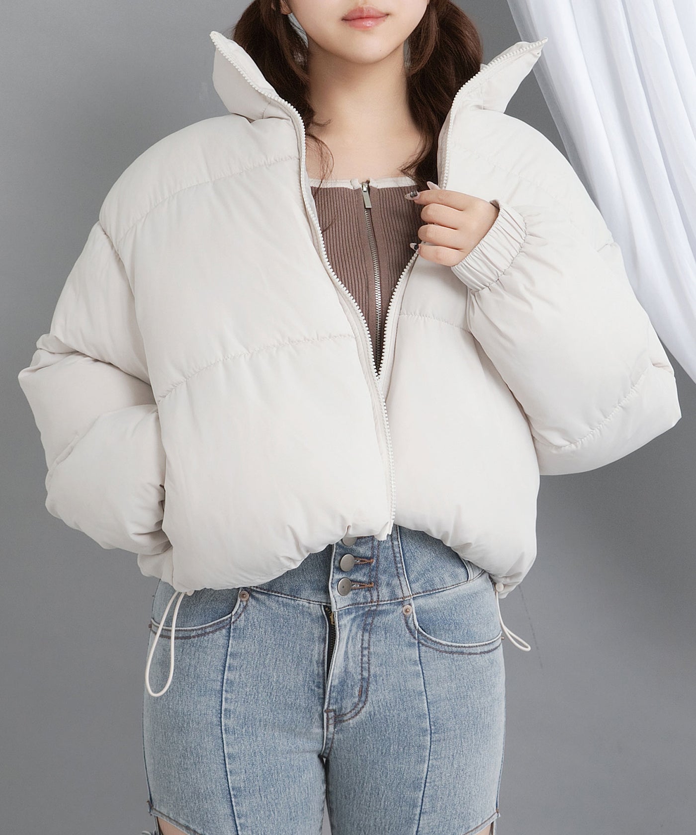 中綿ショート丈ダウンジャケット【コート】 – レディースファッション