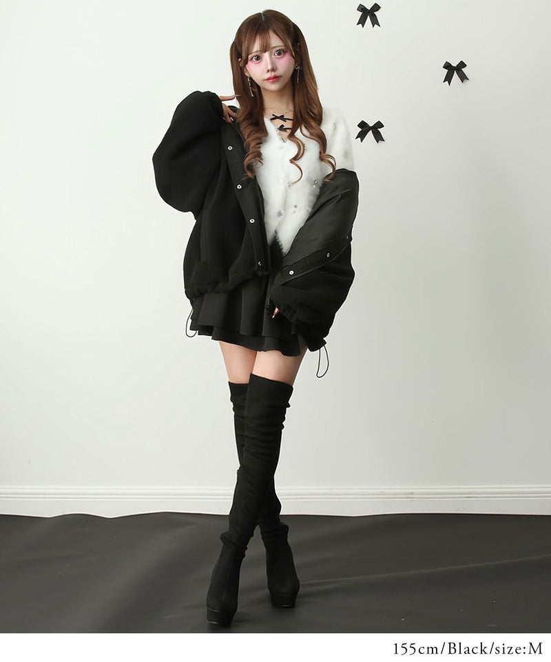 ボアスタンドブルゾン【ジャケット】【コート】