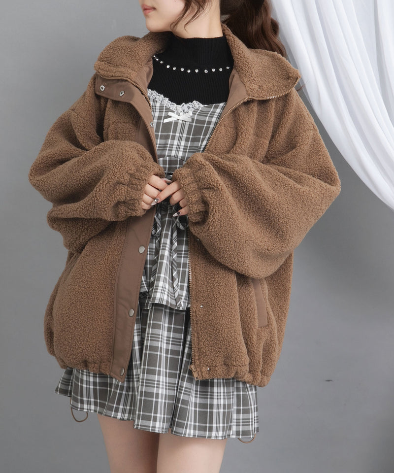 ボアスタンドブルゾン【ジャケット】【コート】