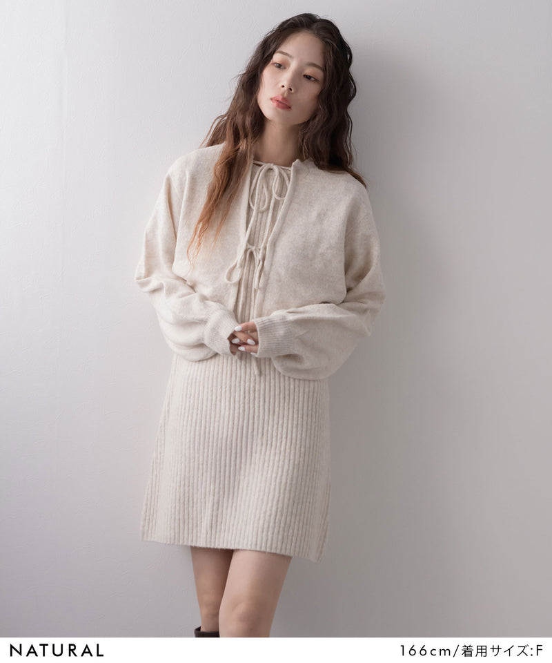 2wayニットカーデワンピースセット