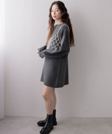 2wayニットカーデワンピースセット