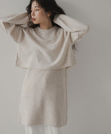 2wayニットカーデワンピースセット