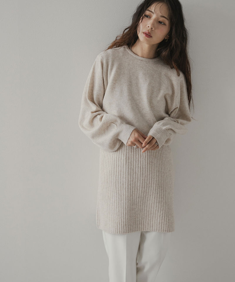 2wayニットカーデワンピースセット