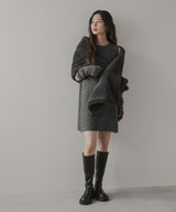 2wayニットカーデワンピースセット