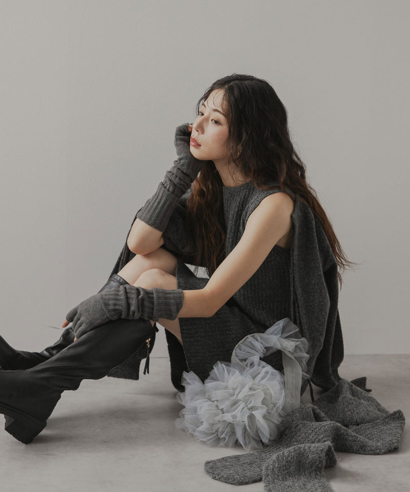 2wayニットカーデワンピースセット