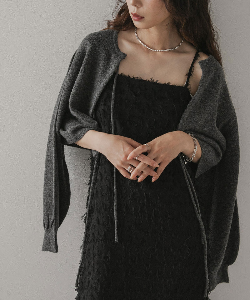 2wayニットカーデワンピースセット