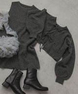 2wayニットカーデワンピースセット