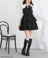 バラリボン付ガーリーブラウス【大きいサイズ有り】