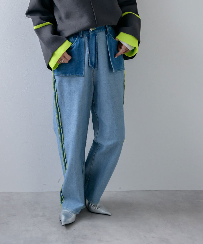 【最上もが着用】リバースミディアムデニムパンツ